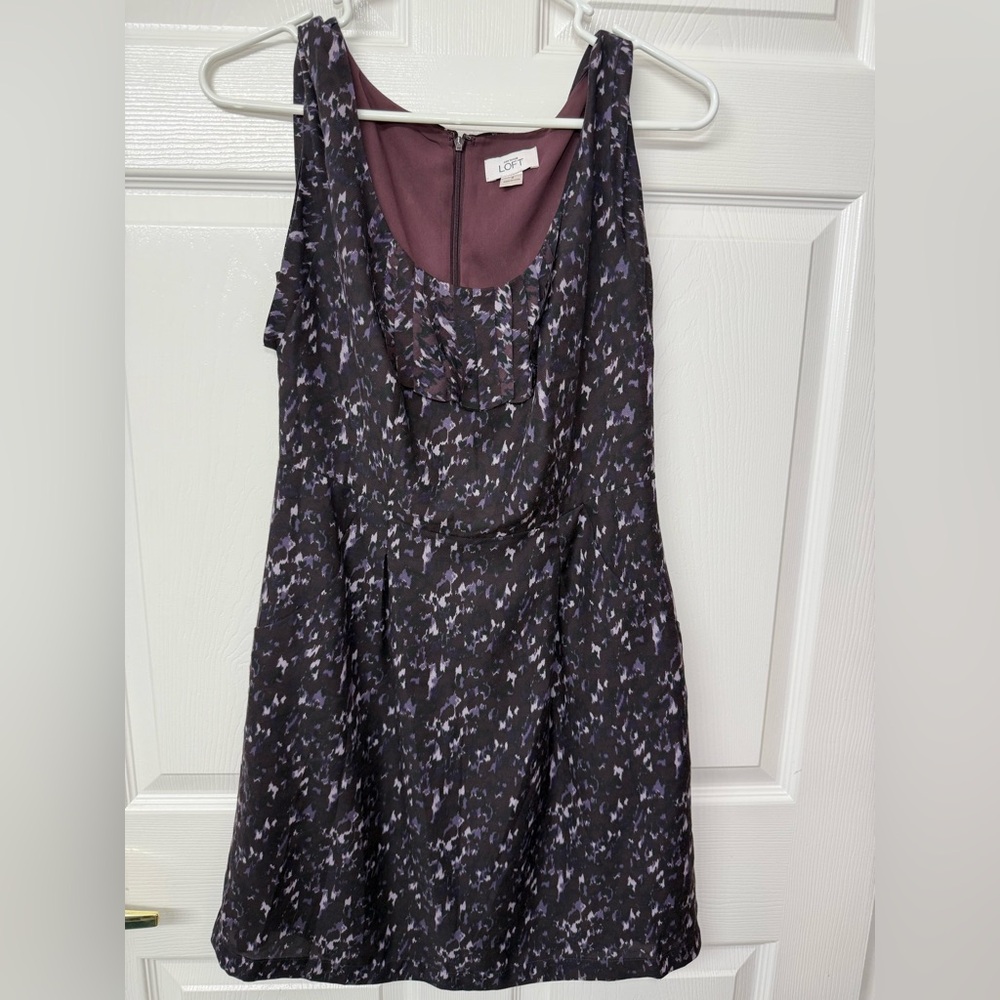 LOFT Blue Pattern Sleeveless Mini Sundress Size 4